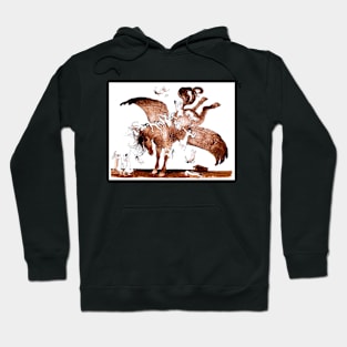 Women Playing Harps Climbing Pegasus the Winged Horse 1910 Jean Veber Hoodie